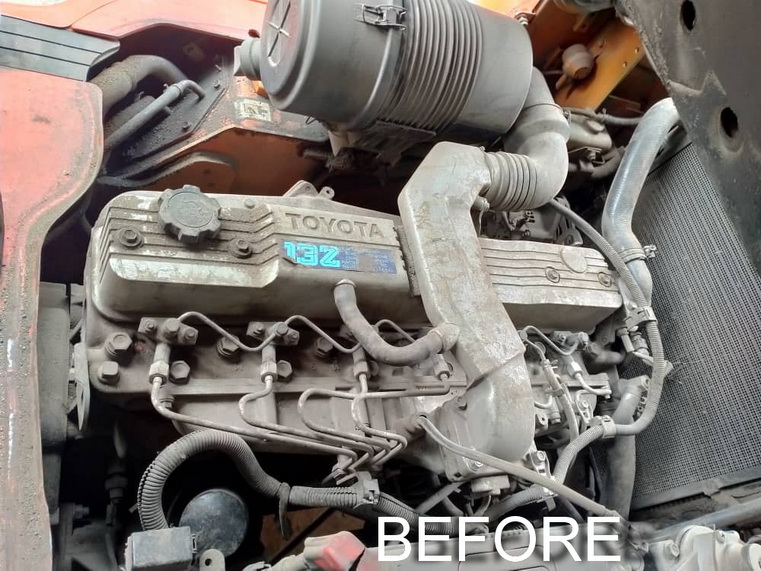 Toyota Forklift Engine Before Repair